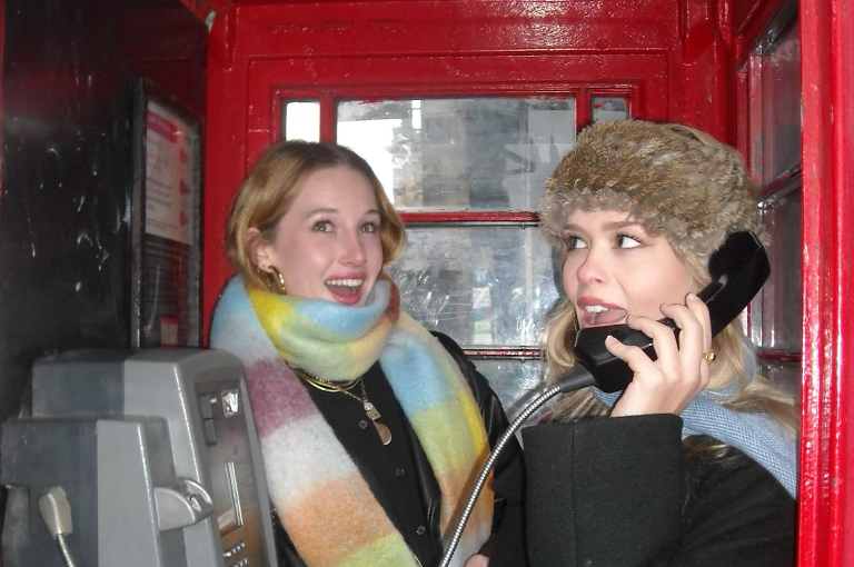 Dixie Wallerius ('22) (left), now attends Trinity College Dublin in Dublin, Ireland. She was seen out on the town, immersed in local culture alongside her friends. Photo courtesy of Dixie Wallerius.