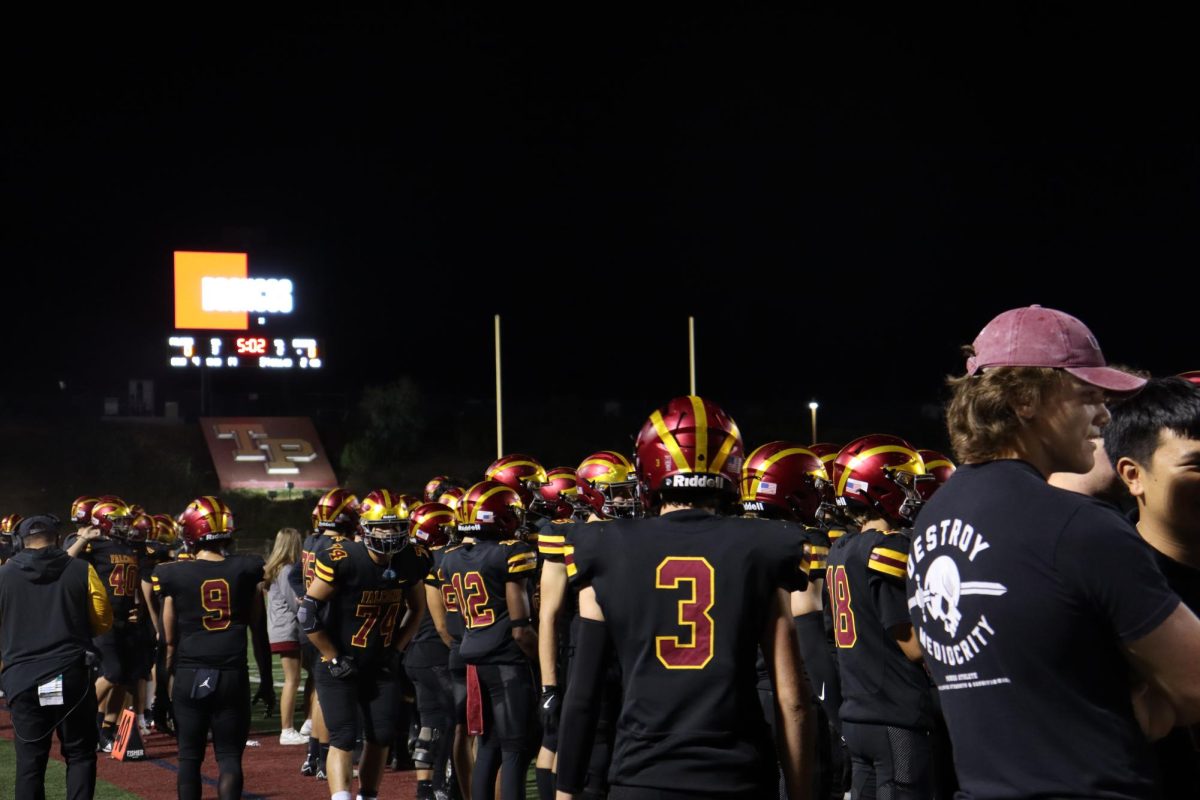 Last Friday, the recently installed jumbotron made its first major crowd appearance, as the varsity football team faced off against Rancho Bernardo High School.