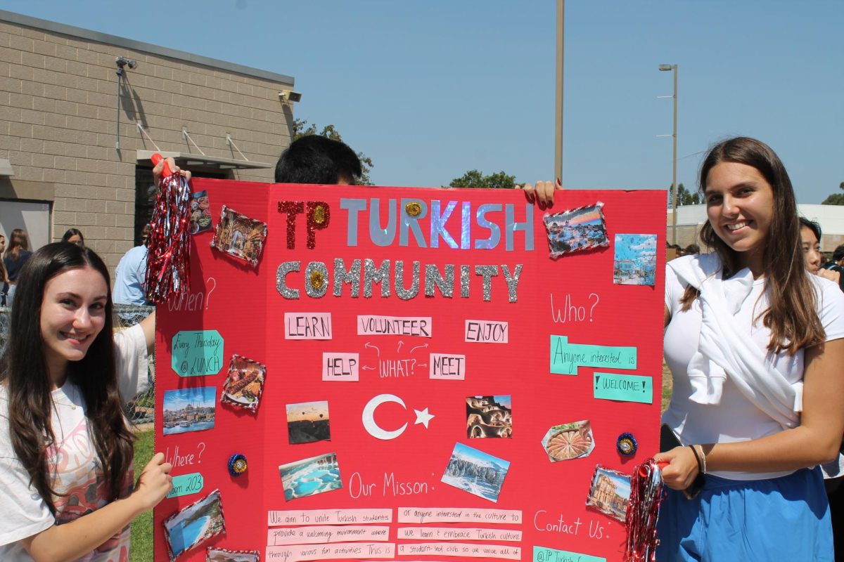 Left to Right: Melisa Bilgi (10), Almira Tarakci (10). The TP Turkish Community is open to any student interested in the culture and embraces it through various activities.