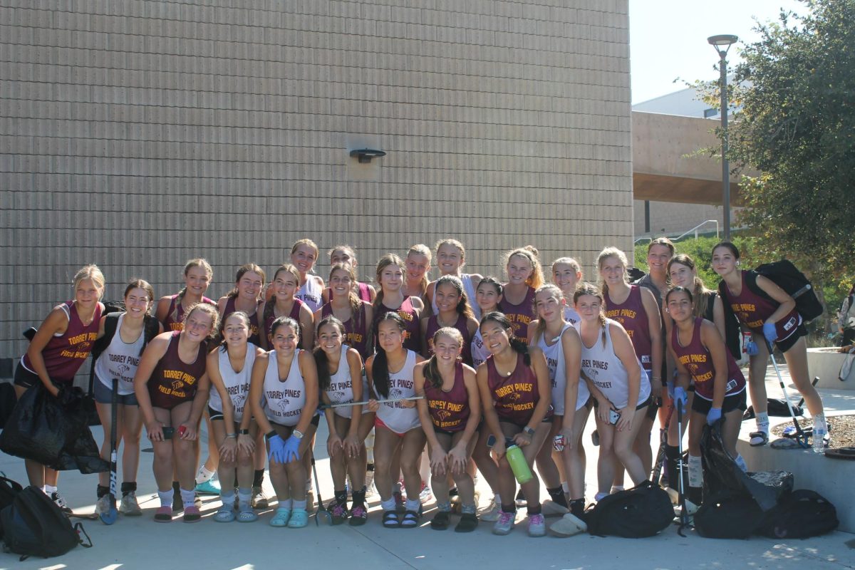 The school's field hockey team arrives after practice to join in on the effort. The next campus cleanup is expected to be held around March or April.