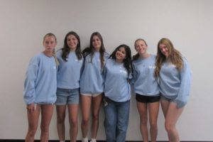 PALs' Outreach Committee is the organizer of the water bottle drive. The drive is held until Oct. 29 and students can drop off items for donation to the Los Angeles homeless community. Left to Right: Aubrie Dingman (10), Sara Messenger (10), Faith Schaffer (12), Shyla Mighdoll (12), Gianna Henderson (10), Ryann Holohan (10). Photo courtesy of Shyla Mighdoll.