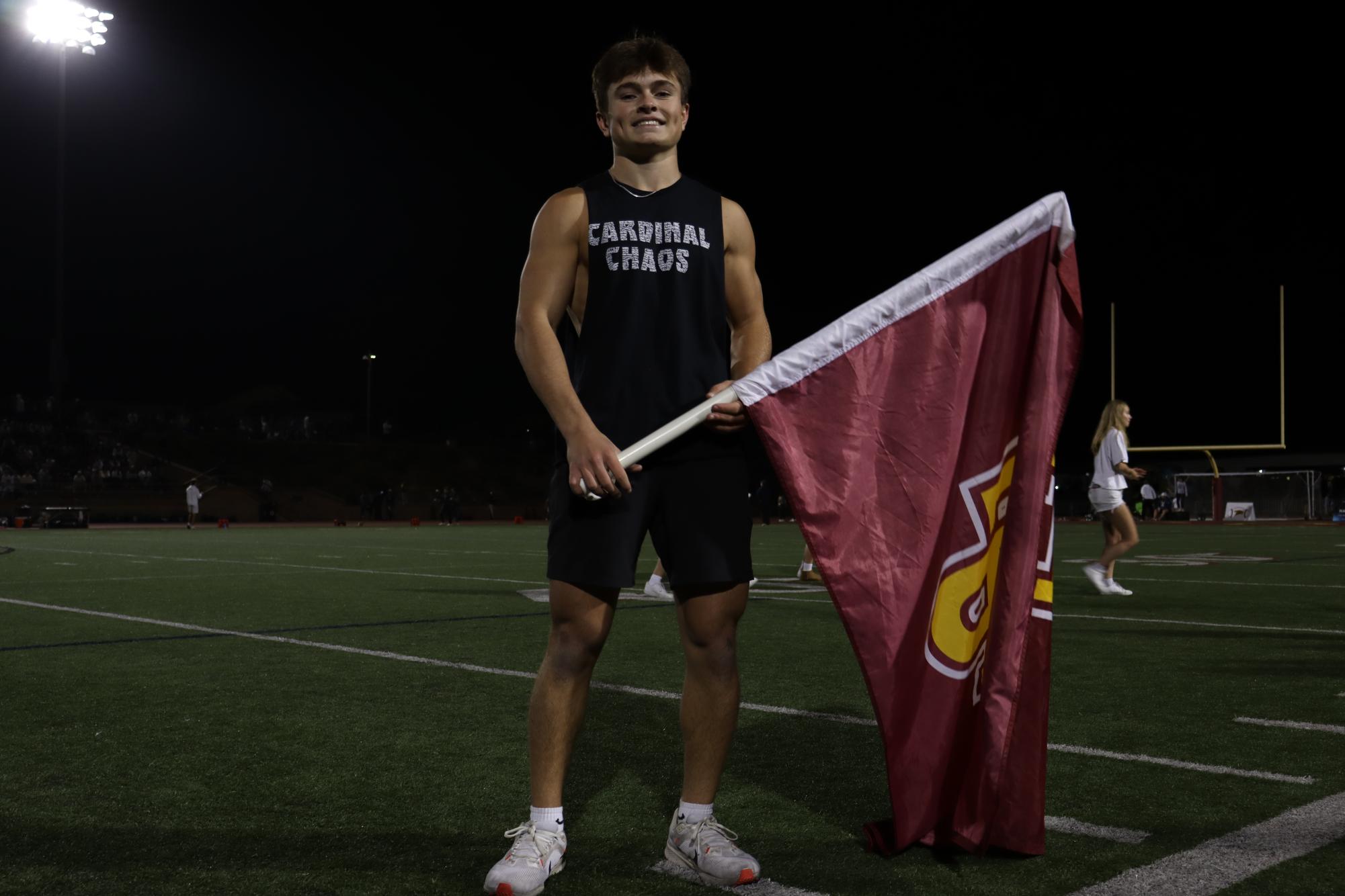 The varsity football team (4-6) lines up for a play against La Costa Canyon High School (10-0). The Falcons fell to their long standing rivals, the Mavericks, on Friday night with a final score of 28-0. 