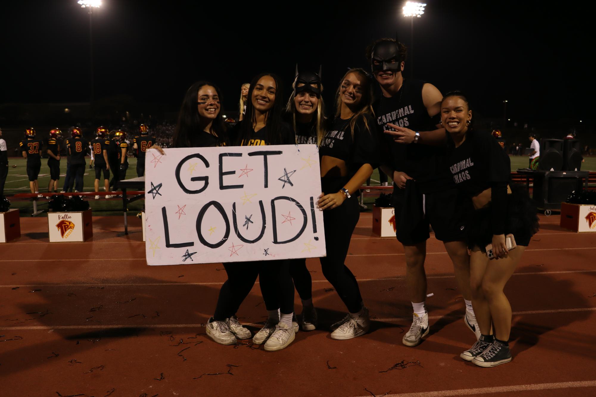 The varsity football team (4-6) lines up for a play against La Costa Canyon High School (10-0). The Falcons fell to their long standing rivals, the Mavericks, on Friday night with a final score of 28-0. 