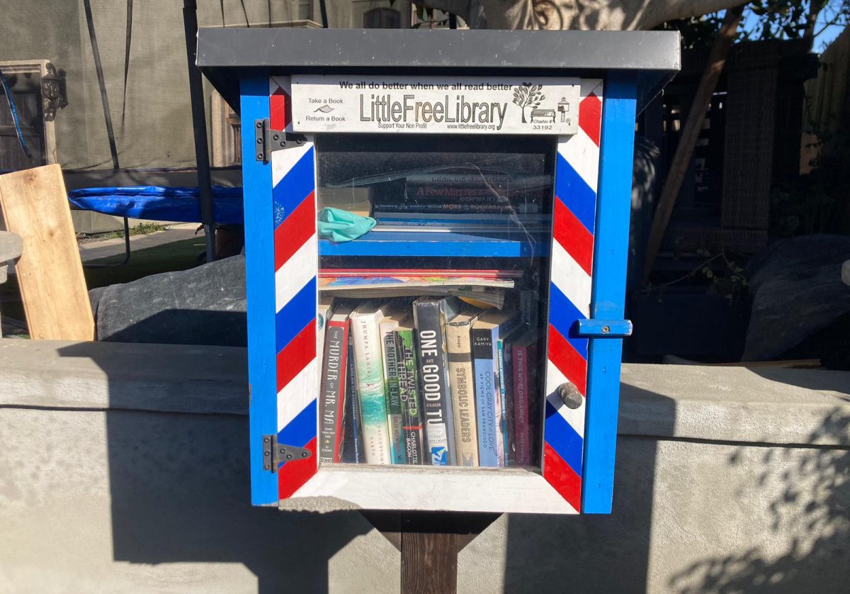 Dave Schmitz owns a Little Free Library in the Del Mar Heights Community. Schmitz's library started as a collection of children's books, but grew to include a vast range of genres. 