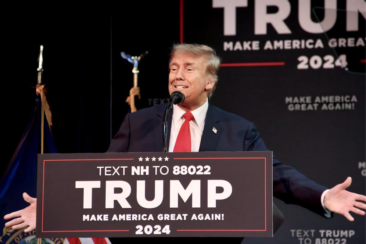 Donald Trump speaks at a campaign rally in New Hampshire on Jan. 21. Trump was elected as the 47th President of the United States on Nov. 5. Photo courtesy of Liam Enea / Wikimedia Commons through Creative Commons.