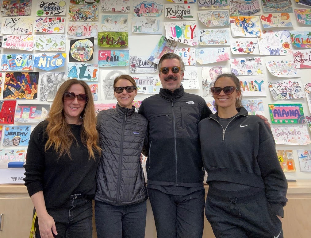 Visual arts teachers dress in black attire and sunglasses. The Staff Dress-Up Week took place from Jan. 13 to 17. Photo courtesy of Katie O'Brien.