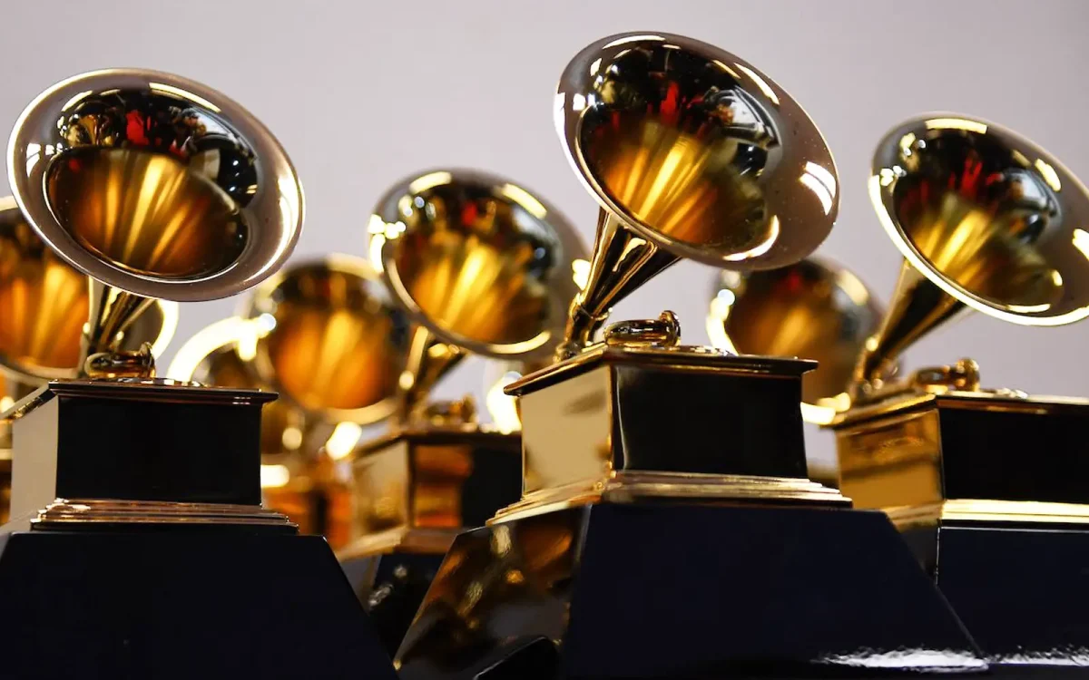 Grammy awards sit, ready to be handed off. On Sunday, Los Angeles came together at the 67th Annual Grammy Awards to garner $7 million for fire relief through MusiCares. Photo courtesy of Creative Commons from Free Malaysia Today.