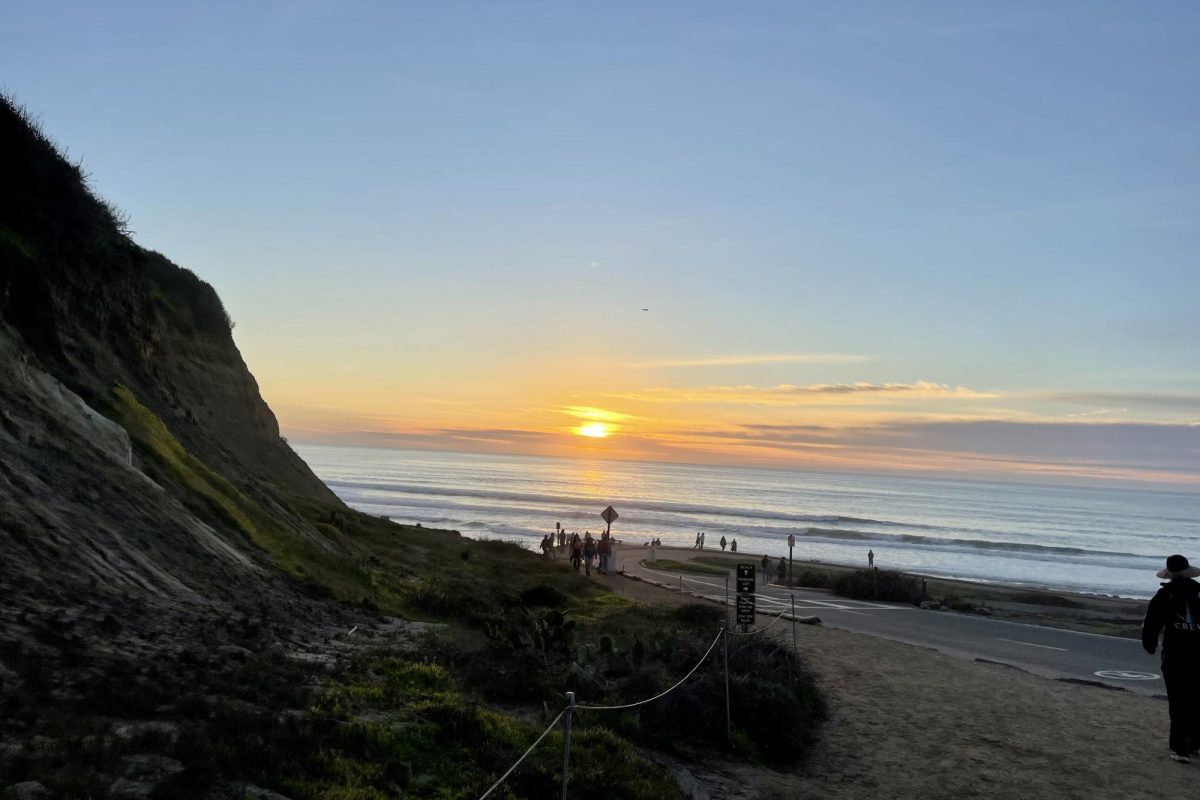 The start of the Torrey Pines State Natural Reserve hike begins with a beautiful view of the Pacific Ocean. Loved by Ashwaq Manasrah (12) in particular, the trail features various terrains. 