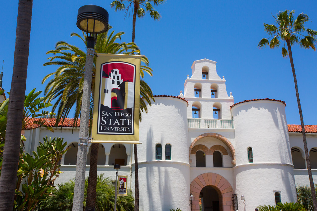 San Diego State University is currently ranked No. 109 in the nation by U.S. News & World Report. SDSU recently achieved Research 1 status after meeting the necessary criteria. Photo courtesy of Creative Commons from Stuart Seeger.