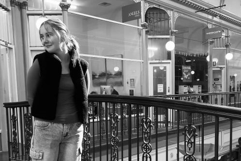 Cassandra Love (12) stands in the Royal Arcade in Melbourne, Australia. Her name was passed down from the women in her family before her. Photo courtesy of Cassandra Love. 