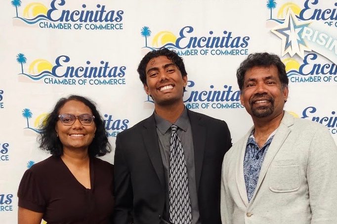 April Rising Star of the Month Saardhat Nagaram (12) smiles for a photo at the award ceremony. Nagaram was recognized for his leadership, integrity and general excellence. Photo courtesy of Saardhat Nagaram. 