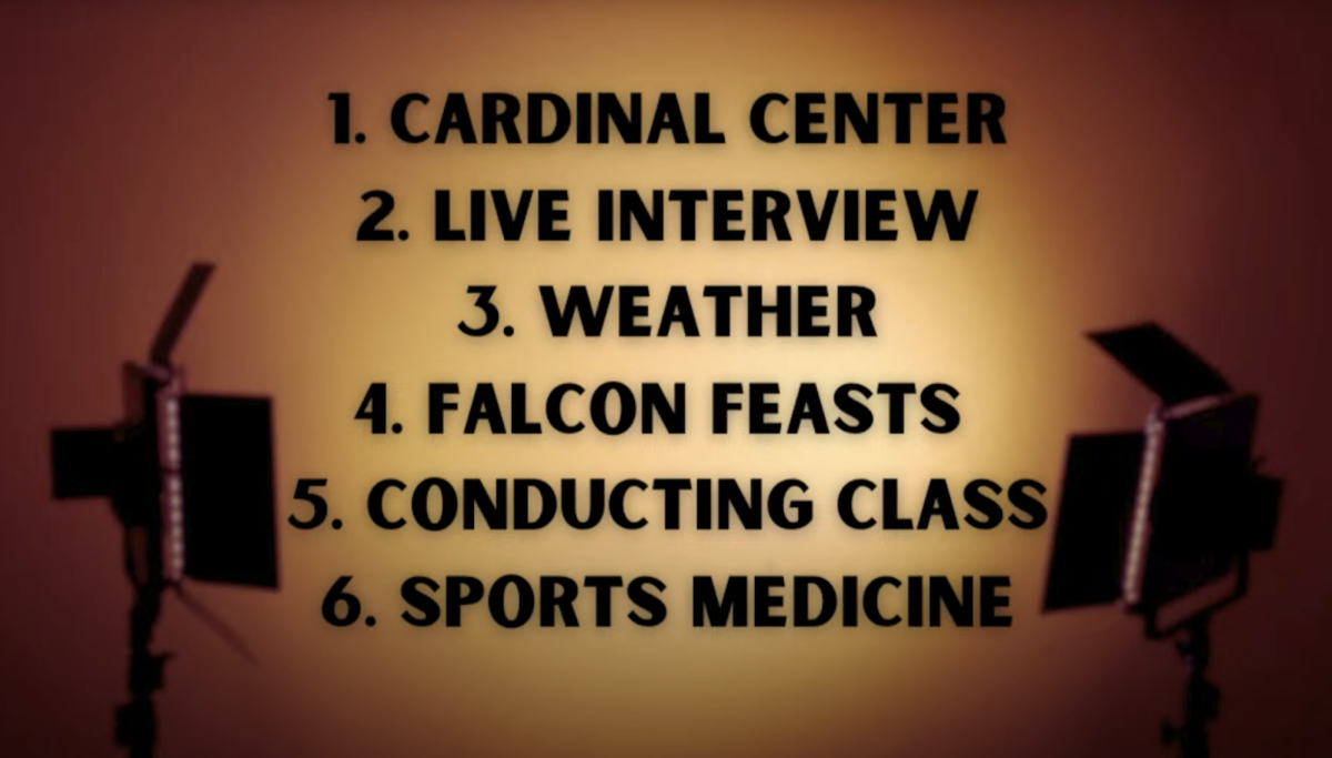 Falcon Vision aired today at 11 a.m. This show was the first show of the year. Photo courtesy of Riley Blais. 
