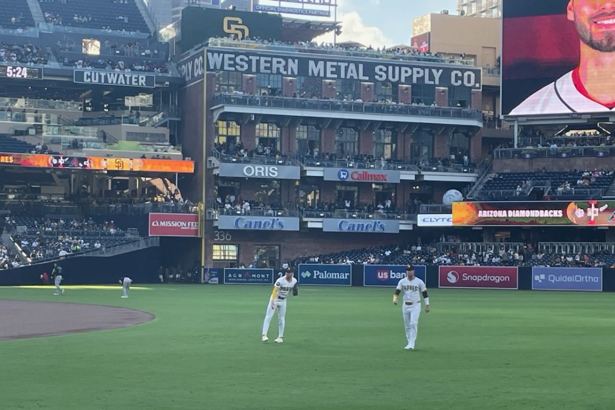 Padres warm up to play the Arizona Diamondbacks on Sept. 27. The Padres ended their season with a final record of 90 wins and 72 losses.