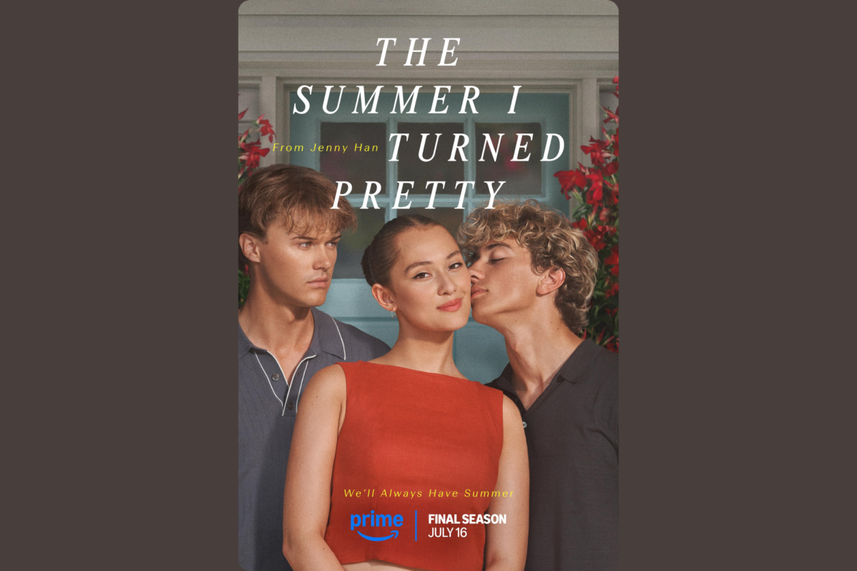 A promotional poster for "The Summer I Turned Pretty" depicts the love triangle between Belly, Jeremiah and Conrad. The final episode of the show aired in late September. Photo courtesy of Prime Video via IMDb.