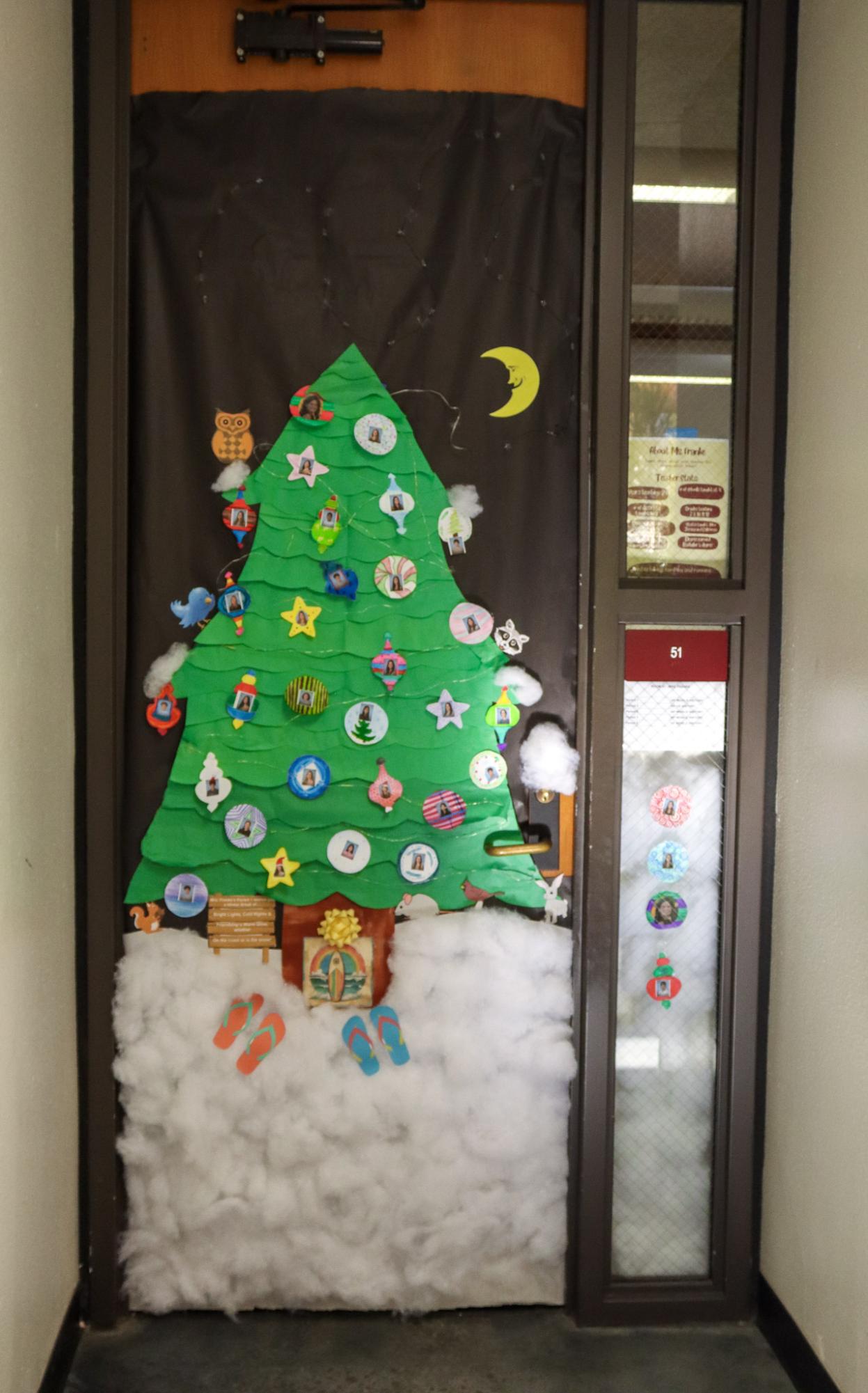 Photo collage: Holiday door decorating contest