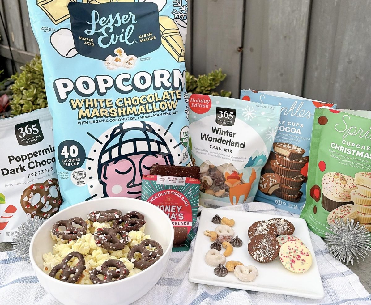 These five snacks are festive and full of holiday spirit. They were from Whole Foods. 
