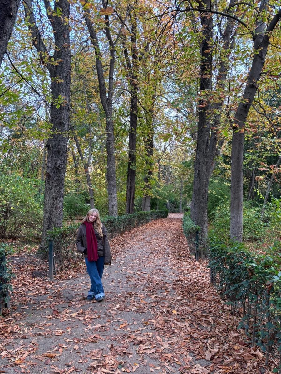 Reese Carsley (12) stands in El Retiro park in Madrid, Spain. She was on a school trip during her last academic year in Spain.