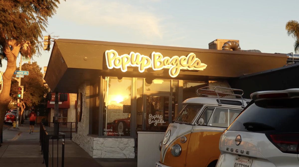 Pop-Up Bagels is located in La Jolla. It opened last month. Photo courtesy of Maddie Guillory. 