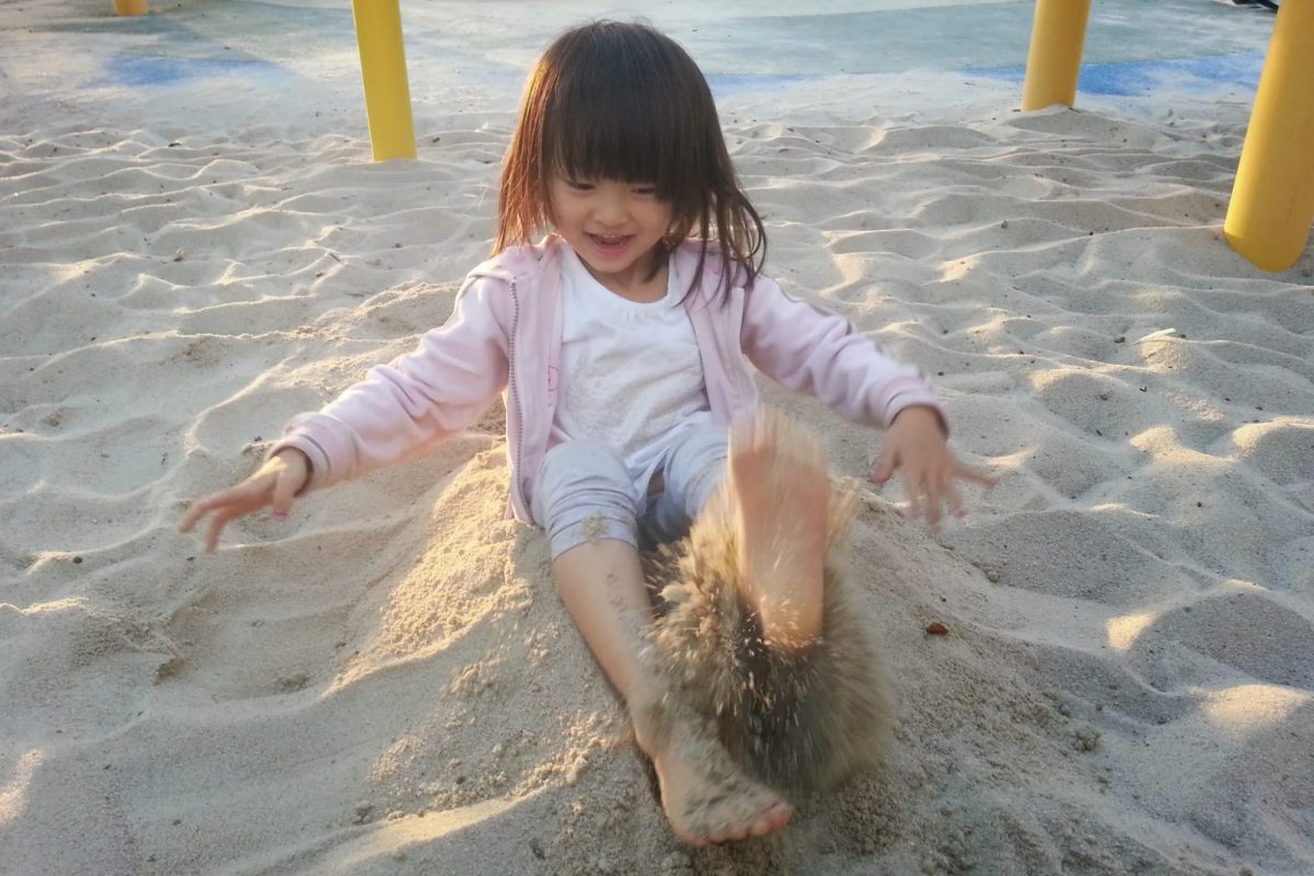 Isabel Ji (11) kicks the sand at Ocean Air Recreation Center. In the photo, taken on Nov. 17, 2012, Ji was 3 years old.