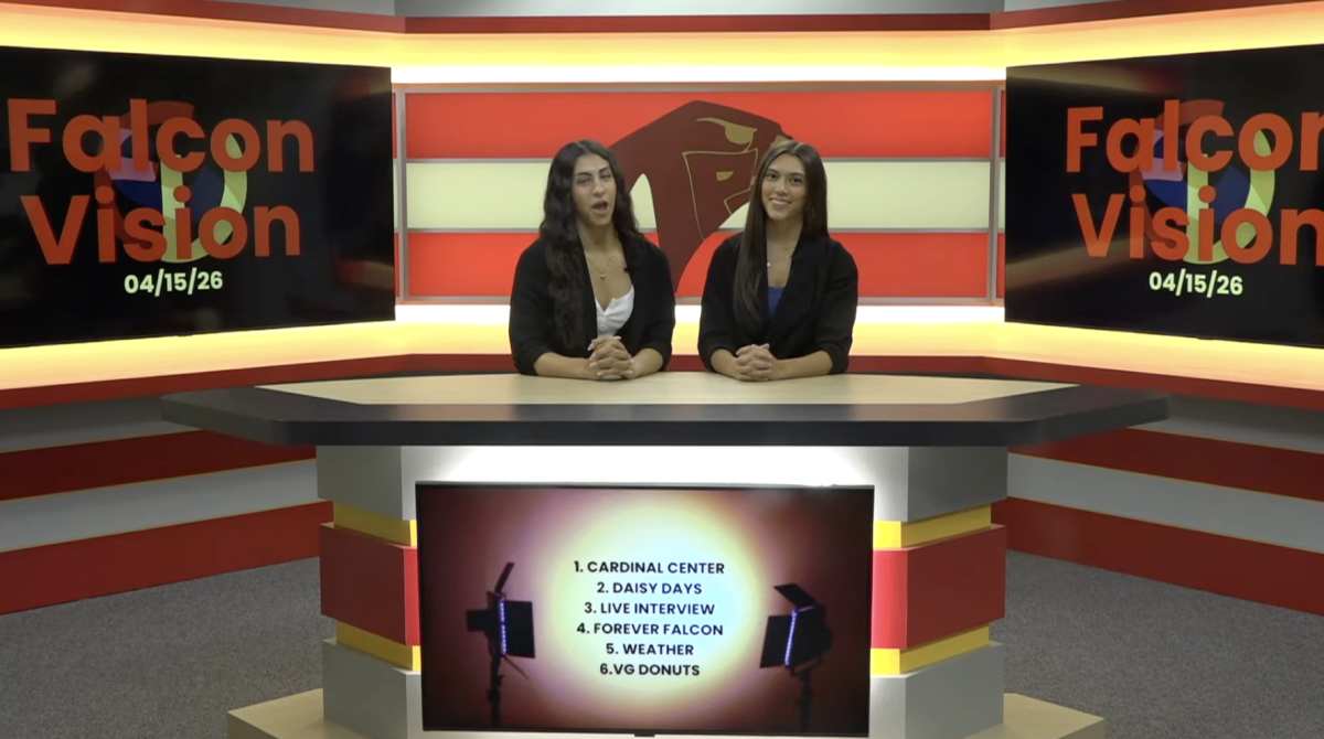 Karina Shukla and Jamie Crowley anchor the show. The show took place during SC time. Photo courtesy of Portia Perry. 