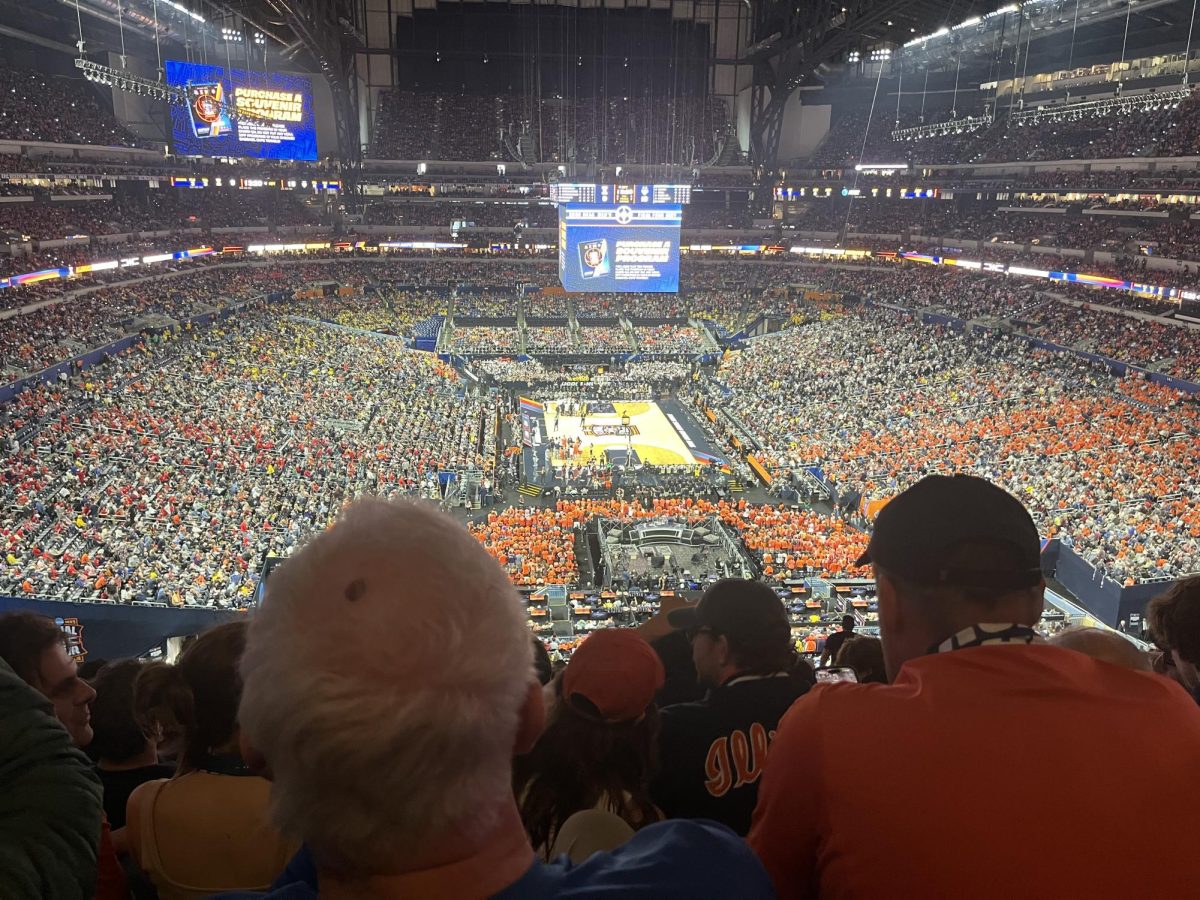 The Fighting Illini play the Huskies at Lucas Oil Stadium in Indianapolis, Ind. The Huskies won 62-71. Photo courtesy of Colton Sallaway.