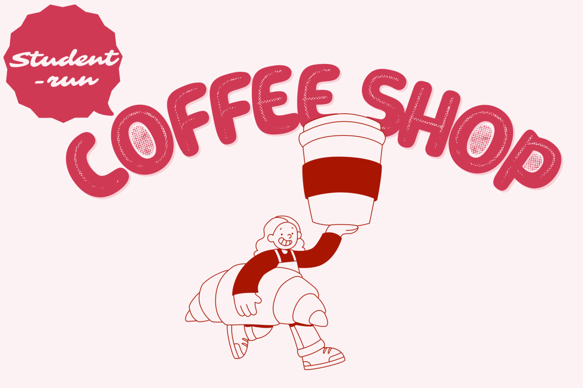 Outside of room 15, a coffee shop comes to life during passing periods, and in the morning before school. Organized by the Special Education Program, high schoolers and staff members lined up to order $1 hot drinks, while behind the table student baristas greeted customers and handled payments. 